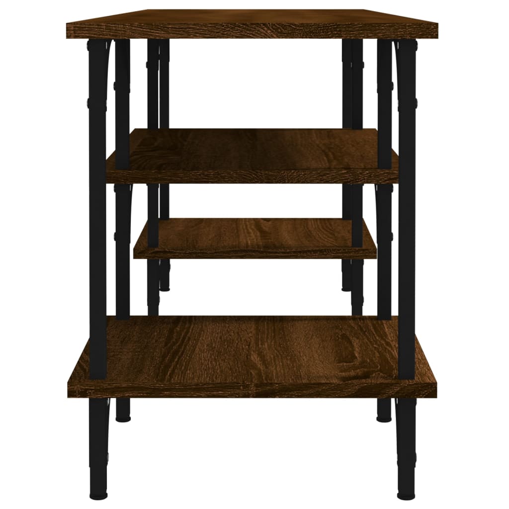 Tv-Meubel 02X35X45,5 Cm Bewerkt Hout Bruin Eikenkleur Bruineiken