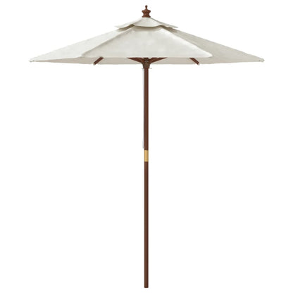 Parasol Met Houten Paal 196X231 Cm Zandkleurig