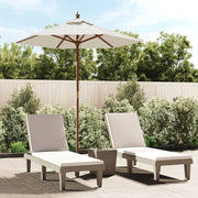 Parasol with wooden pole 196x231 cm sand-coloured