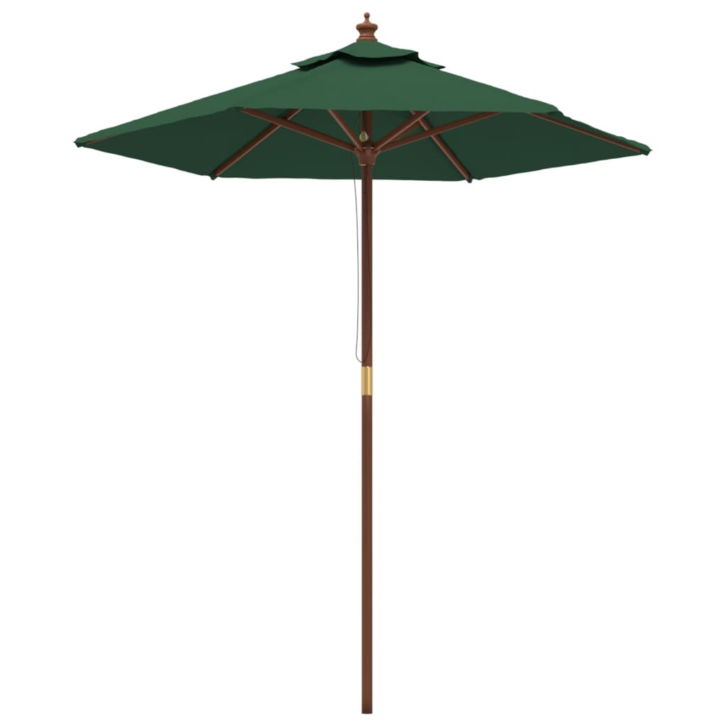 Parasol Met Houten Paal 196X231 Cm Groen