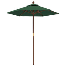 Parasol Met Houten Paal 196X231 Cm Groen