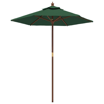 Parasol Met Houten Paal 196X231 Cm Groen