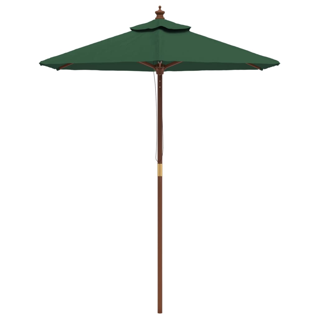 Parasol Met Houten Paal 196X231 Cm Groen