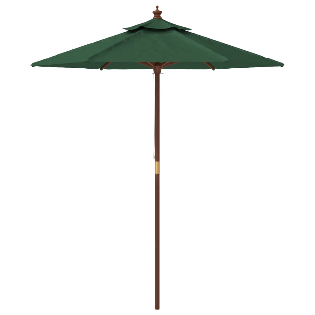 Parasol Met Houten Paal 196X231 Cm Groen
