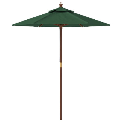 Parasol Met Houten Paal 196X231 Cm Groen