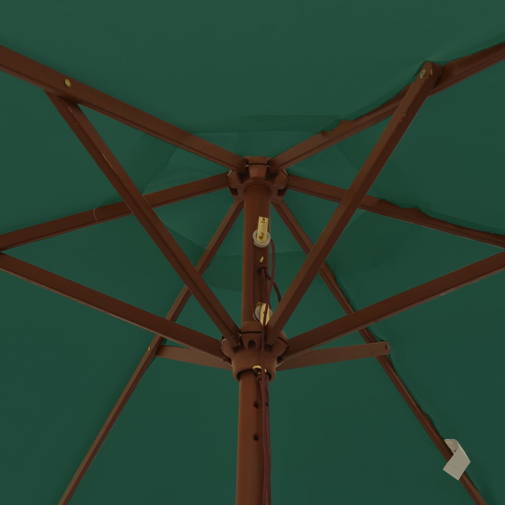 Parasol Met Houten Paal 196X231 Cm Groen