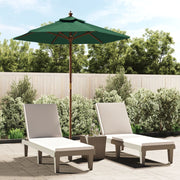 Parasol 196x231 cm groen houten paal