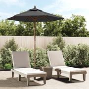 Parasol with wooden pole 196x231 cm anthracite