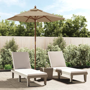 Parasol with wooden pole 196x231 cm taupe