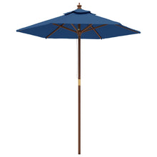 Parasol Met Houten Paal 196X231 Cm Azuur Blauw