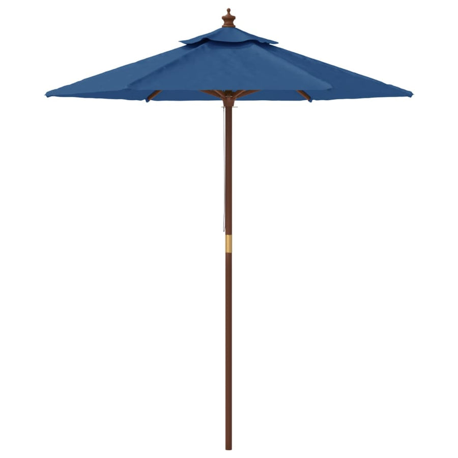 Parasol Met Houten Paal 196X231 Cm Azuur Blauw