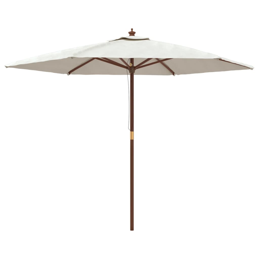 Parasol Met Houten Paal 299X240 Cm Kleurig Zand