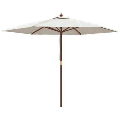 Parasol Met Houten Paal 299X240 Cm Kleurig Zand