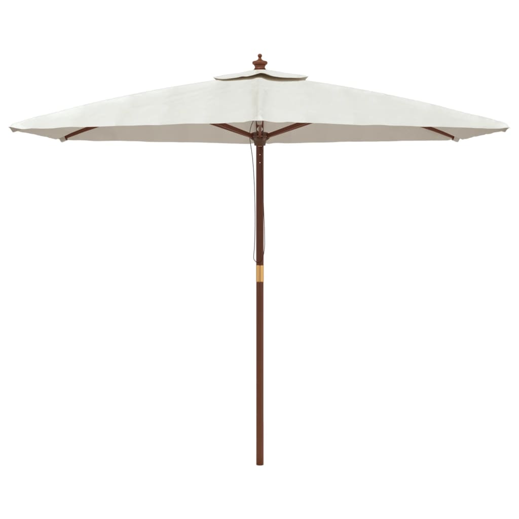 Parasol Met Houten Paal 299X240 Cm Kleurig Zand
