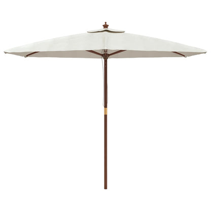 Parasol Met Houten Paal 299X240 Cm Kleurig Zand