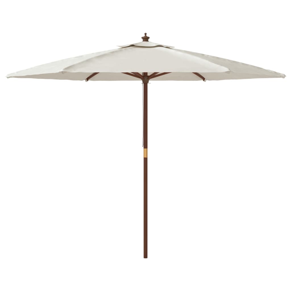 Parasol Met Houten Paal 299X240 Cm Kleurig Zand