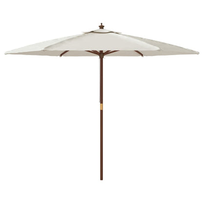 Parasol Met Houten Paal 299X240 Cm Kleurig Zand