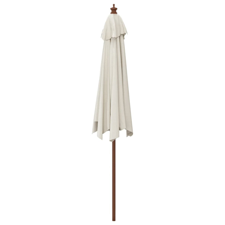 Parasol Met Houten Paal 299X240 Cm Kleurig Zand