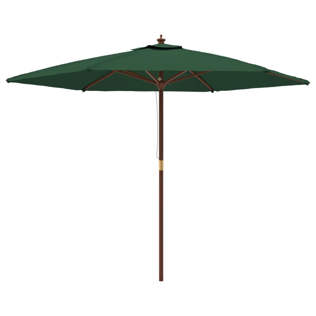 Parasol Met Houten Paal 299X240 Cm Groen