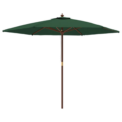 Parasol Met Houten Paal 299X240 Cm Groen