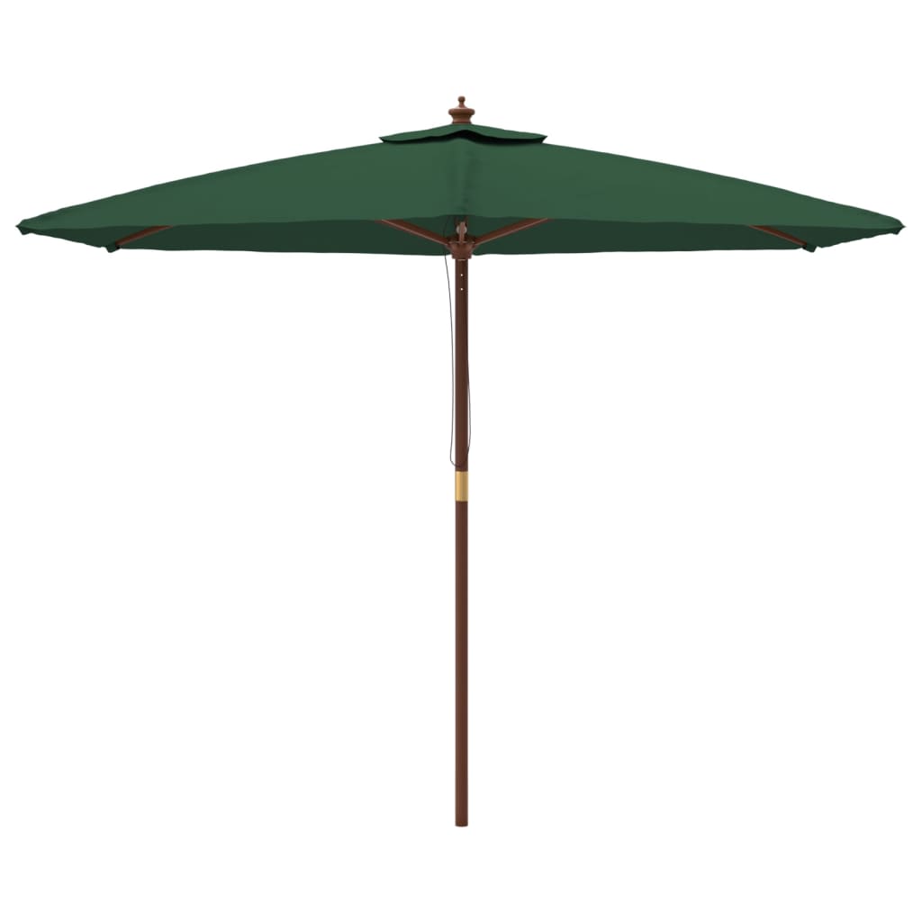 Parasol Met Houten Paal 299X240 Cm Groen