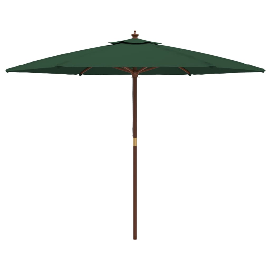Parasol Met Houten Paal 299X240 Cm Groen