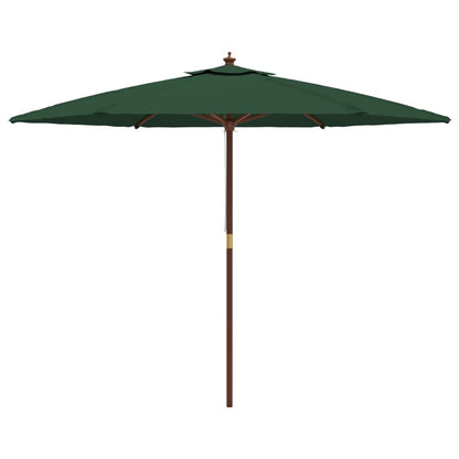 Parasol Met Houten Paal 299X240 Cm Groen