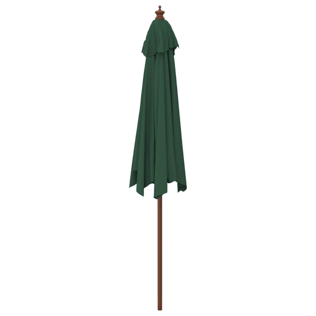 Parasol Met Houten Paal 299X240 Cm Groen