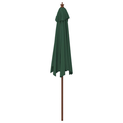 Parasol Met Houten Paal 299X240 Cm Groen