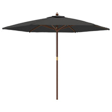 Parasol Met Houten Paal 299X240 Cm Kleurig Antraciet