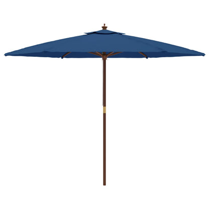 Parasol Met Houten Paal 299X240 Cm Azuur Blauw