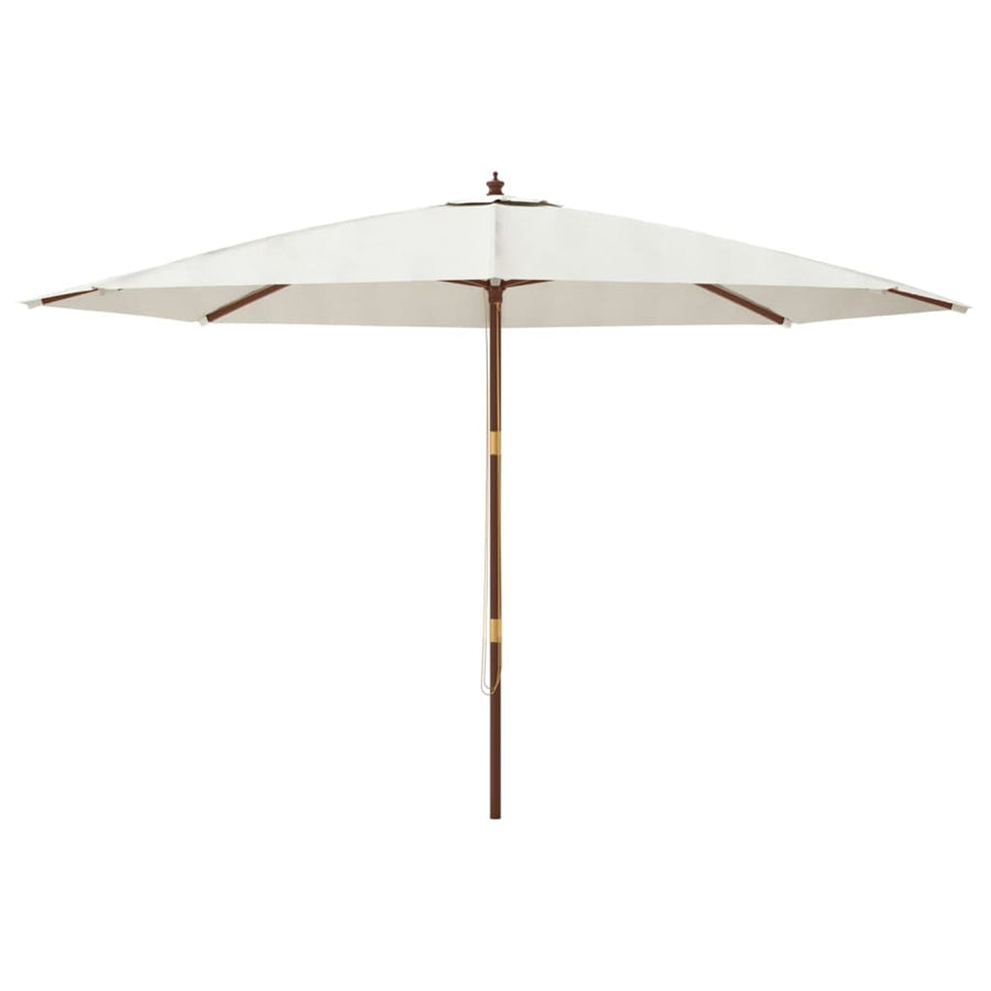 Parasol Met Houten Paal 400X273 Cm Zandkleurig