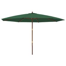 Parasol Met Houten Paal 400X273 Cm Groen