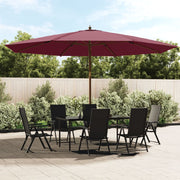 Parasol 400x273 cm bordeauxrood houten paal