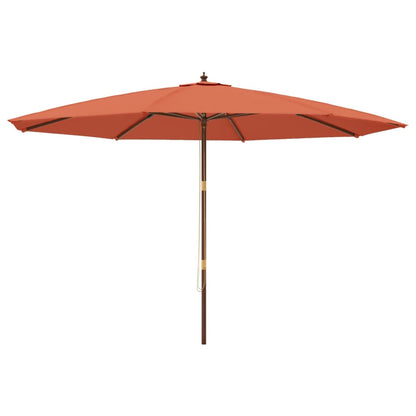 Parasol Met Houten Paal 400X273 Cm Kleurig