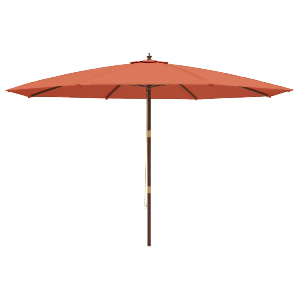 Parasol Met Houten Paal 400X273 Cm Kleurig