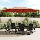 Parasol with wooden pole 400x273 cm terracotta