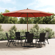 Parasol 400x273 cm houten paal terracotta