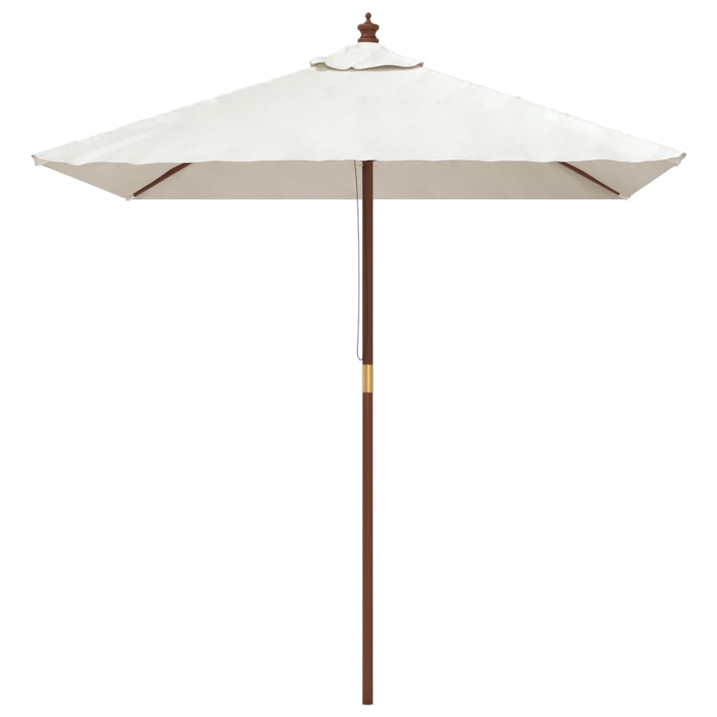 Parasol Met Houten Paal 198X198X231 Cm Kleurig Zand