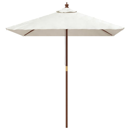 Parasol Met Houten Paal 198X198X231 Cm Kleurig Zand