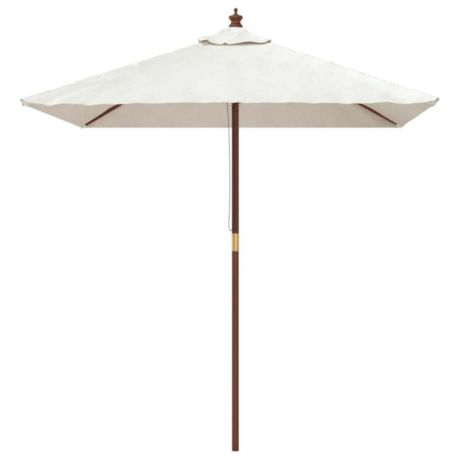 Parasol Met Houten Paal 198X198X231 Cm Kleurig Zand