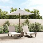Parasol 198x198x231 cm zandkleurig houten paal