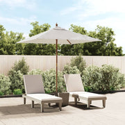Parasol 198x198x231 cm zandkleurig houten paal