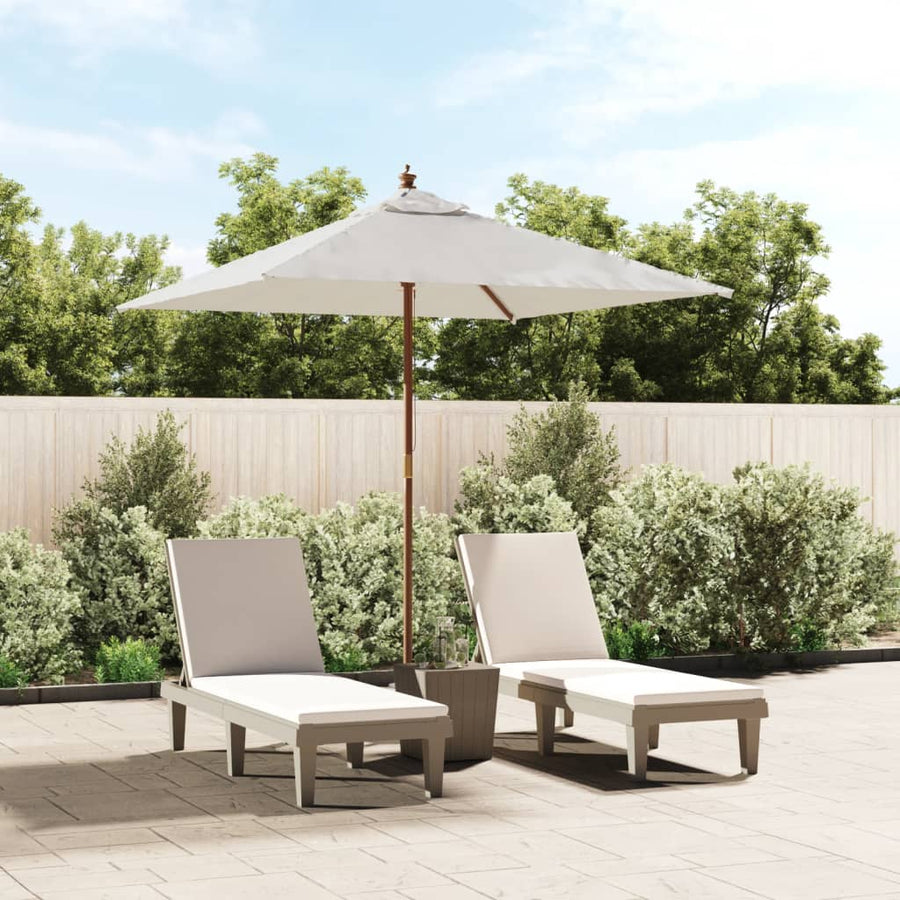 Parasol Met Houten Paal 198X198X231 Cm Kleurig Zand