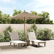 Parasol 198x198x231 cm houten paal taupe
