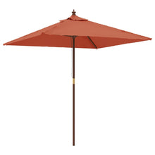 Parasol Met Houten Paal 198X198X231 Cm Terracottakleurig