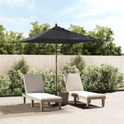 Parasol 198x198x231 cm houten paal zwart