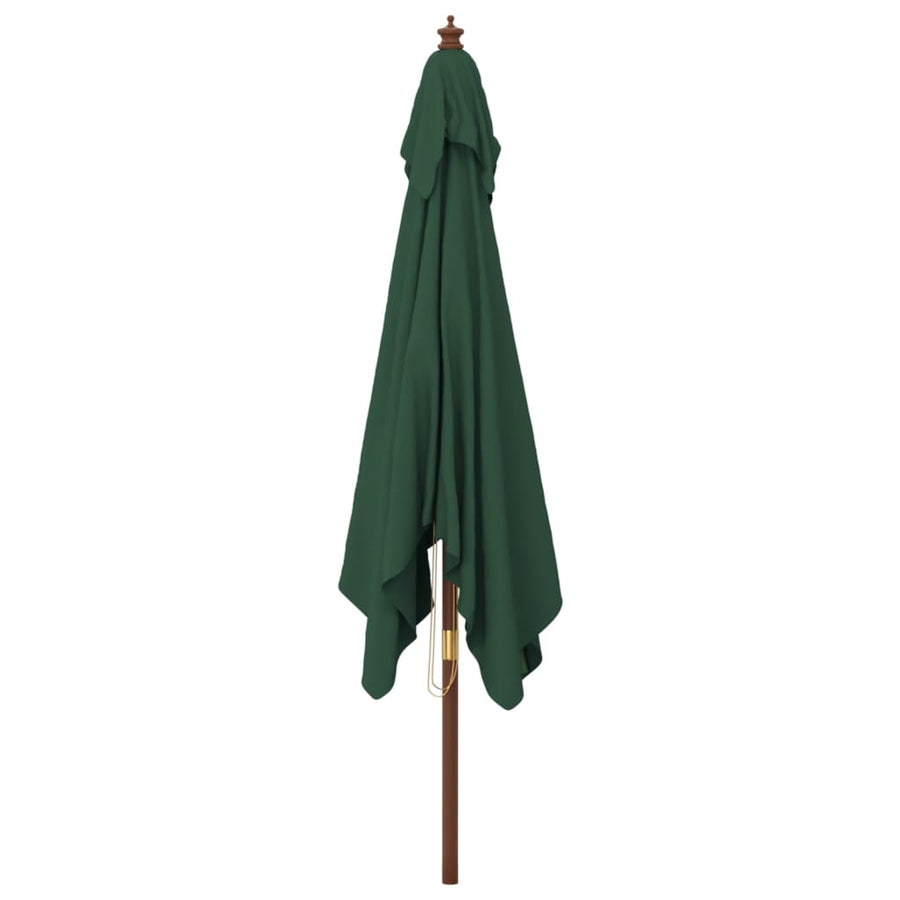 Parasol Met Houten Paal 300X300X273 Cm Groen
