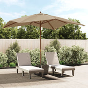 Parasol 300x300 cm taupe hardhout