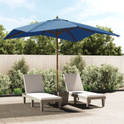 Parasol 300x300 cm azuurblauw hardhout